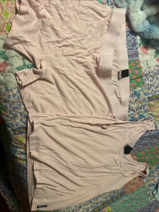 Comfrt Tops - Light Pink Ribbed Tank Top and Boxers by Comfrt